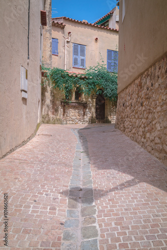 A street of the small french town in the southern Provence called Le Castellet.