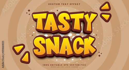 Tasty Snack editable text effect template Suitable for sweet food theme