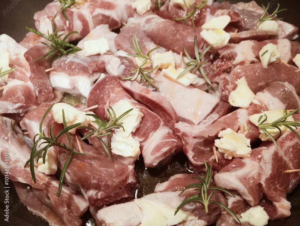 meat and spices