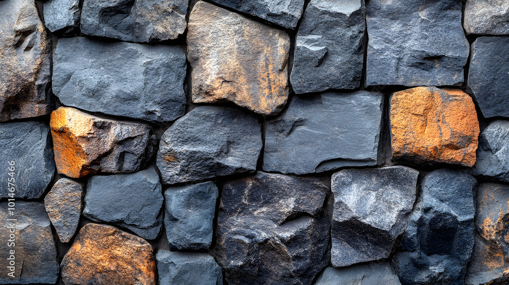 The texture of the gray stone wall made up of many small, rough stones stacked together, creating a rustic and natural appearance.
The texture of the gray stone wall made up of many small, rough stones stacked together, creating a rustic and natural appearance.