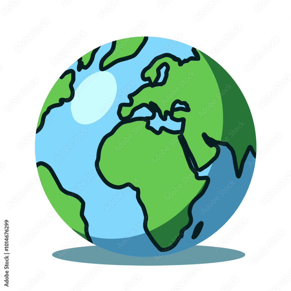 Green Globe Illustration 
