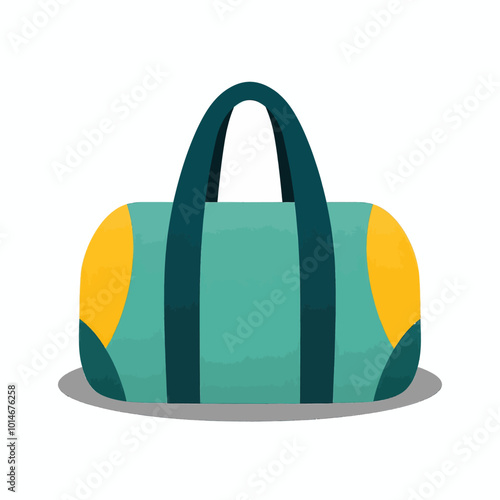 Green and Yellow Duffle Bag  
