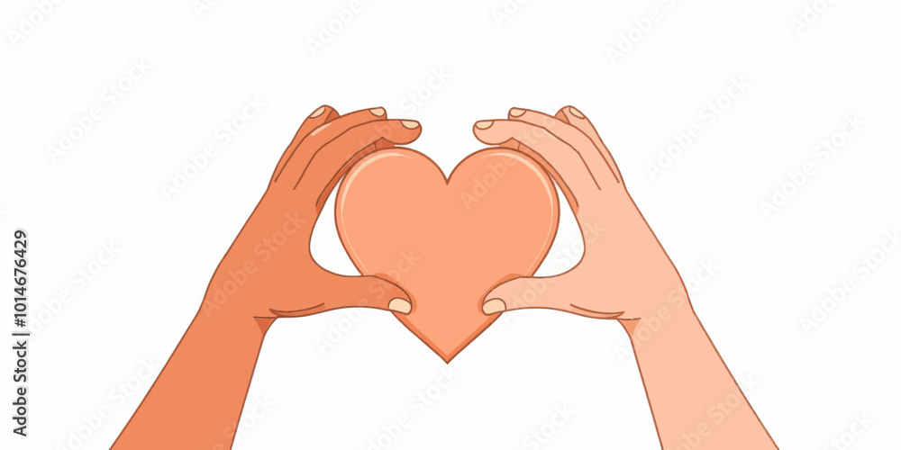 Fototapeta premium Hands Holding Heart Shape 
