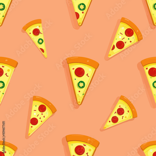 Pizza Slice Pattern Background 
