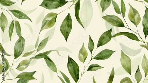 Simple plant design arranged in an elegant pattern