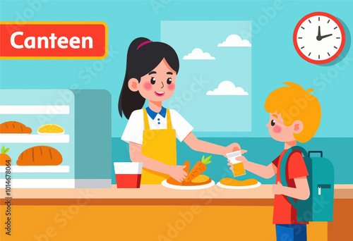 School Canteen Lunchtime 
