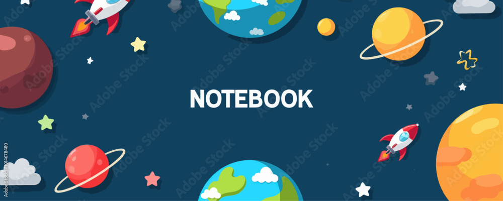 Fototapeta premium Space Themed Notebook Cover 