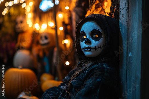 Person with Terrorific zombie costume for halloween parties