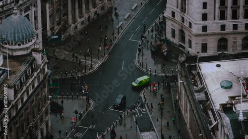 Mansion House, Lombard Street and the Bank of England Central Bank London, the central bank of the United Kingdom UK, the City of London Financial District commuters photo