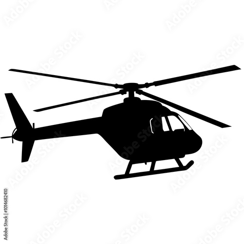 military helicopter isolated on white