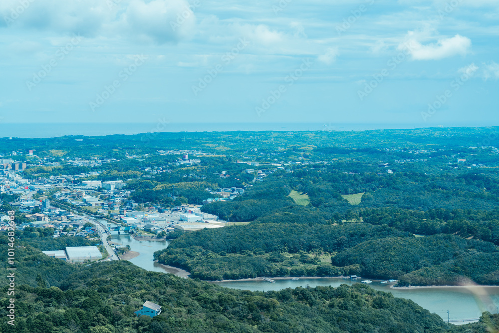 Obraz premium 賢島の展望台から見える美しい風景