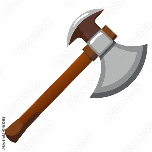 axe with a log