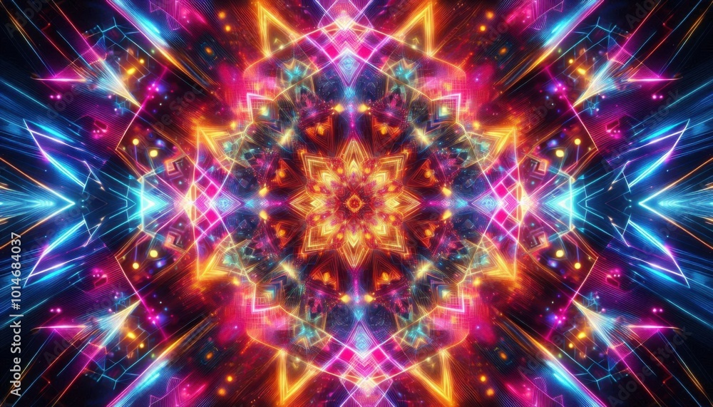 abstract background with lights like a flower abstract background with lights like a flower