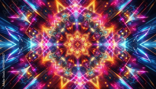 abstract background with lights like a flower