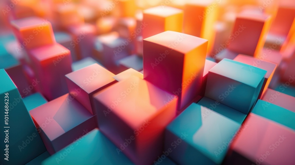 Vibrant Geometric Cube Patterns in Abstract 3D Backdrop Colorful and modern digital with cubical polygonal and prismatic shapes in a dynamic architectural composition Vibrant Geometric Cube Patterns in Abstract 3D Backdrop Colorful and modern digital with cubical polygonal and prismatic shapes in a dynamic architectural composition
