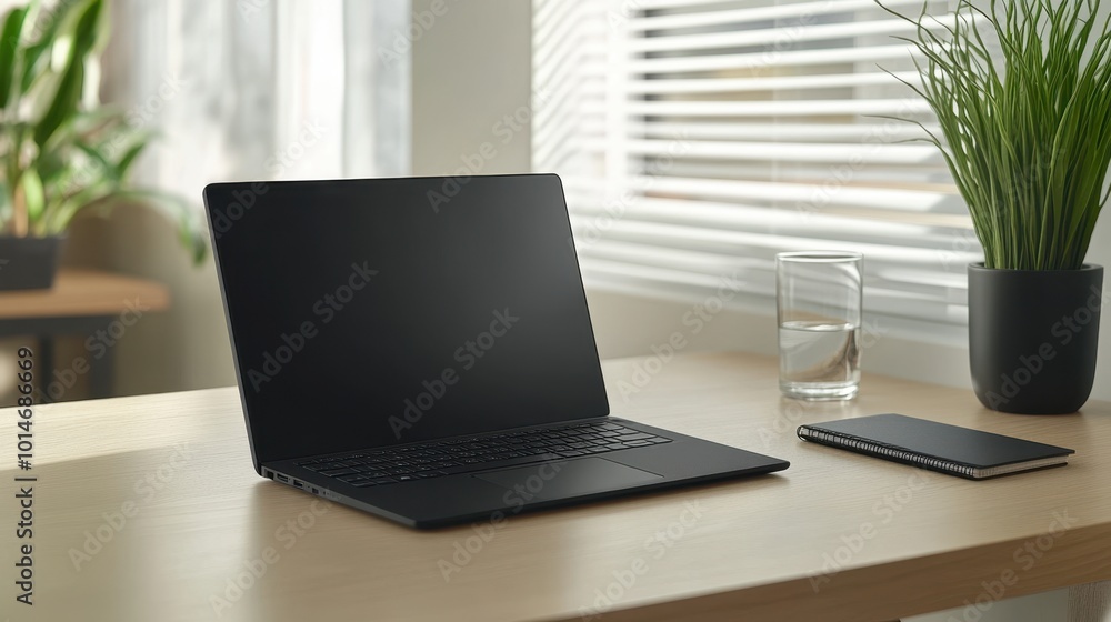 The Modern Laptop on Desk The Modern Laptop on Desk