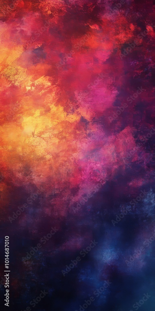 Obraz premium A vibrant abstract background featuring a blend of red, pink, and blue hues with a textured artistic pattern.