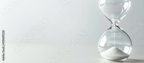 modern hourglass concept on white background. Hourglass time concept for business deadlines