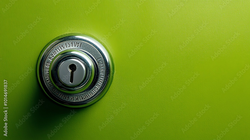 A combination lock on a green background. A combination lock on a green background.