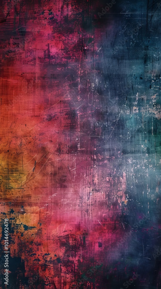 A vibrant abstract grunge texture background featuring a mix of red, blue, and purple tones with a distressed, weathered look. A vibrant abstract grunge texture background featuring a mix of red, blue, and purple tones with a distressed, weathered look.