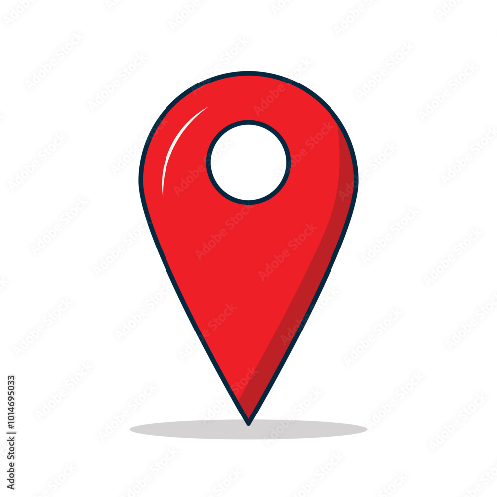 Red map marker, GPS icon Red map marker, GPS icon