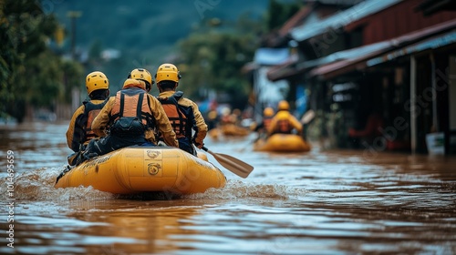 Unified Rescue Team Saving Lives in Flooded Community: Expertise and Teamwork in Action photo