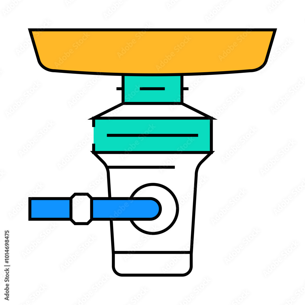 garbage disposal line icon vector. garbage disposal sign. isolated symbol illustration garbage disposal line icon vector. garbage disposal sign. isolated symbol illustration