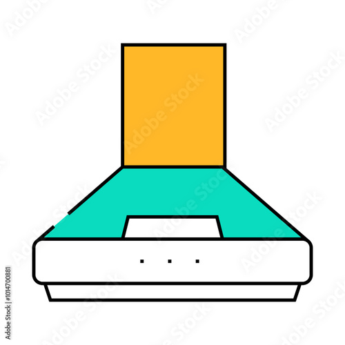 cooker hood line icon vector. cooker hood sign. isolated symbol illustration