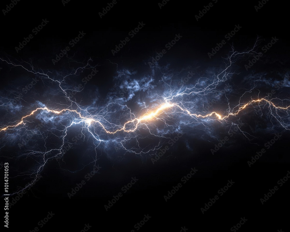 lightning on a black background lightning on a black background