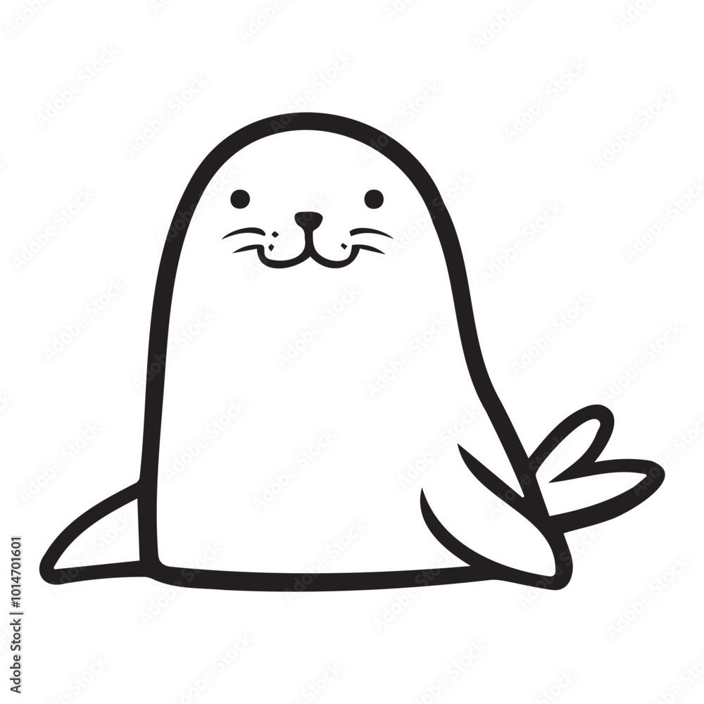 Cute Cartoon Seal Character Illustration Cute Cartoon Seal Character Illustration