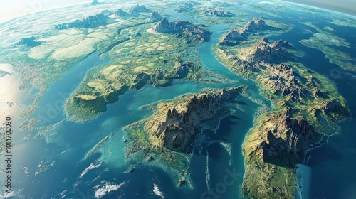 Wallpaper Mural The gradual breakup of Pangaea, showing shifting landmasses over millions of years Torontodigital.ca