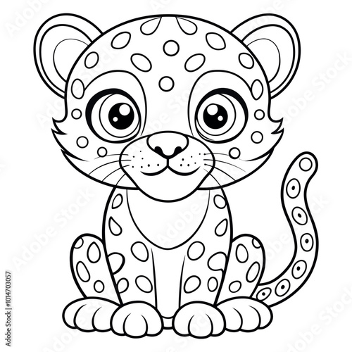 panther vector art for coloring page