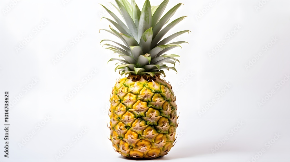 Bright Pineapple in Crisp Macro Photography Bright Pineapple in Crisp Macro Photography