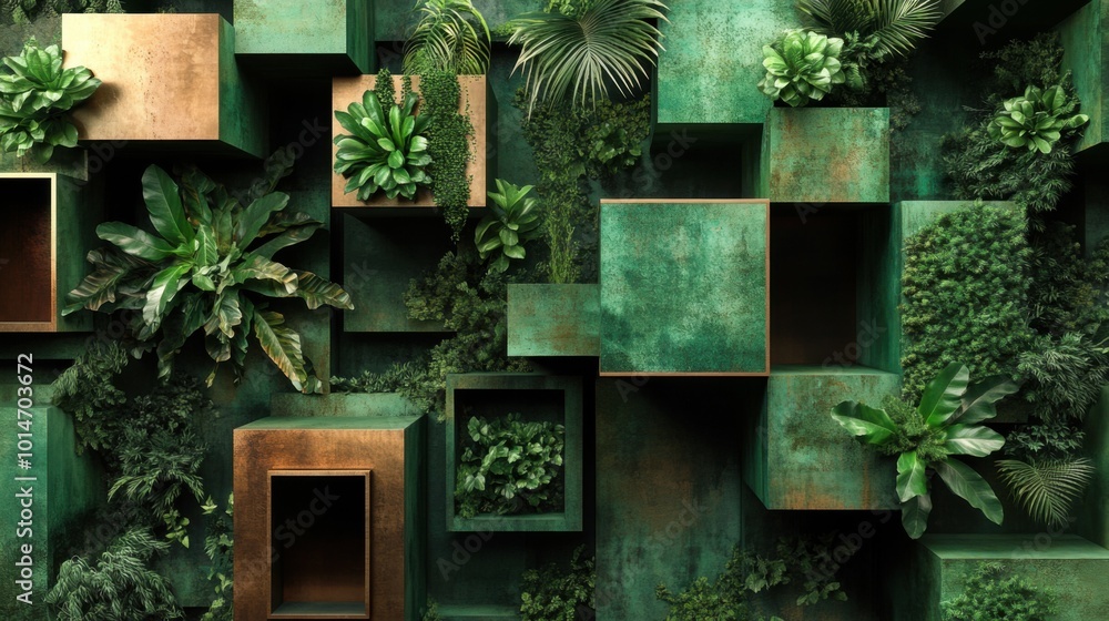 The concept of asset allocation in forest green and copper colors The concept of asset allocation in forest green and copper colors