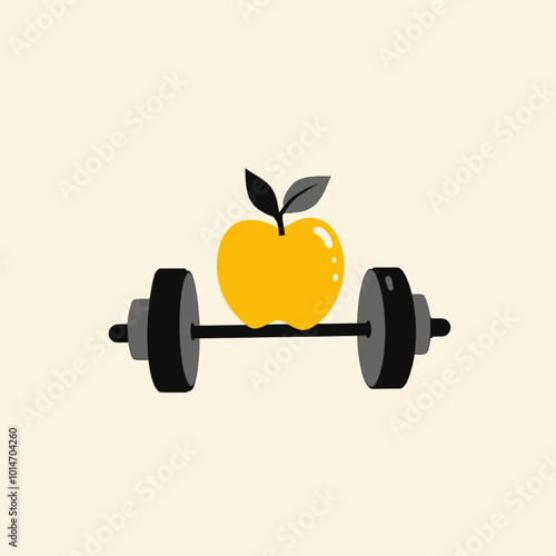 Apple on Barbell 

