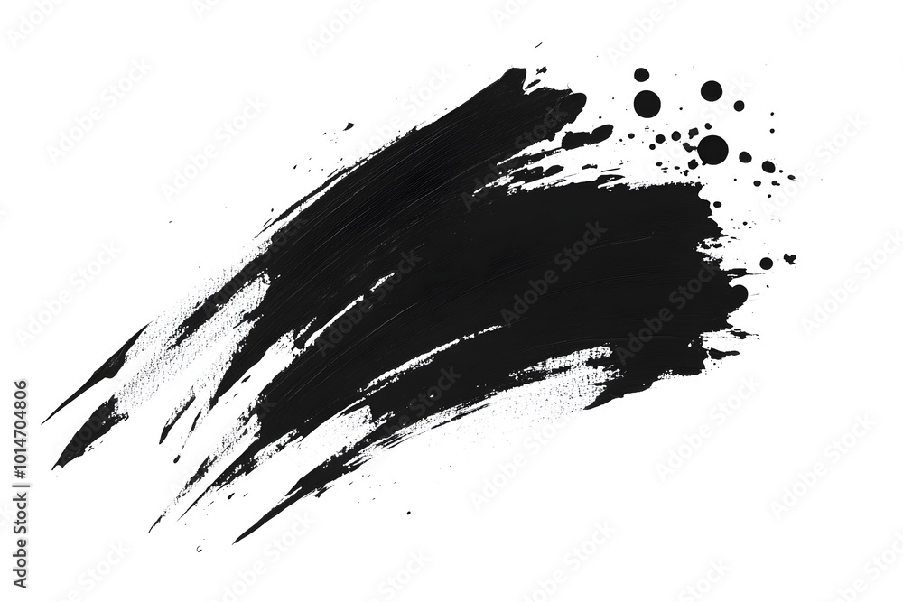 Dramatic Abstract Black Splash and Brush Strokes in Minimalist Japanese Style Dramatic Abstract Black Splash and Brush Strokes in Minimalist Japanese Style