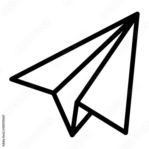 Paper Plane start up vector icon illustration 