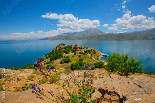 There is a church built by Armenians on the island within the borders of the Gevaş district of Van. photo