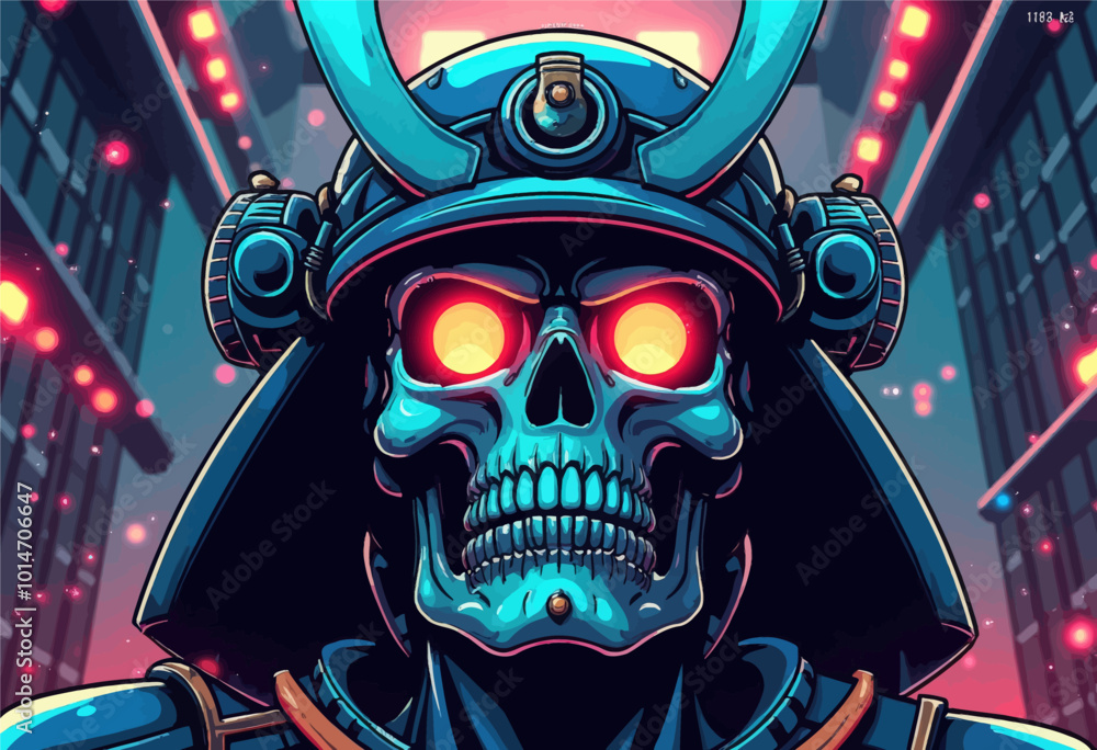Cyberpunk Samurai Skull
Cyberpunk Samurai Skull