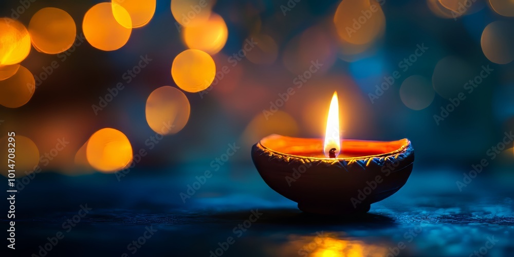 Diwali lamp silhouette with a warm, inviting glow against a vibrant background. Diwali lamp silhouette with a warm, inviting glow against a vibrant background.