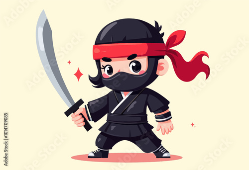 Ninja Girl with Sword  
