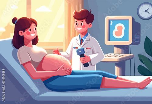 Pregnant Woman at Doctor's Appointment 
