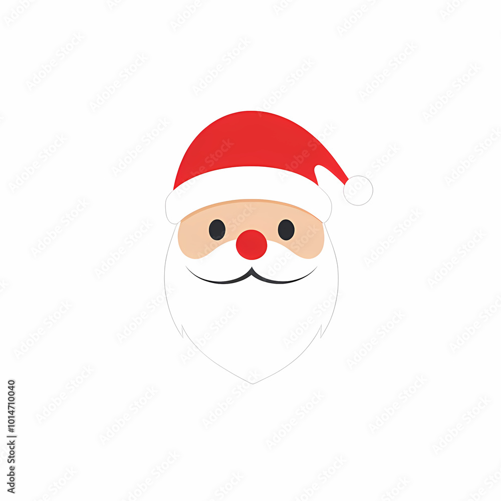 Cool Santa Claus Christmas Flat Vector Logo Cool Santa Claus Christmas Flat Vector Logo