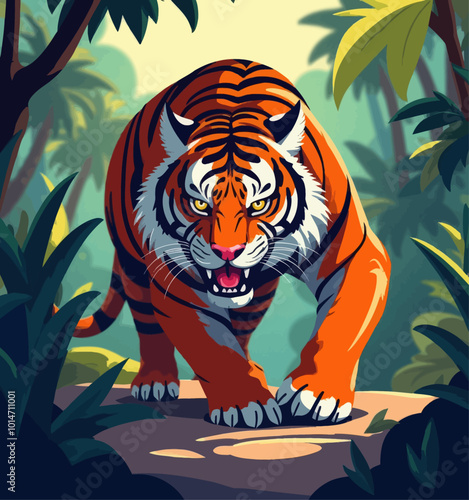 Tiger in Jungle 
