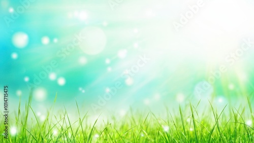 A serene landscape featuring lush grass and a bright, dreamy background with soft light.