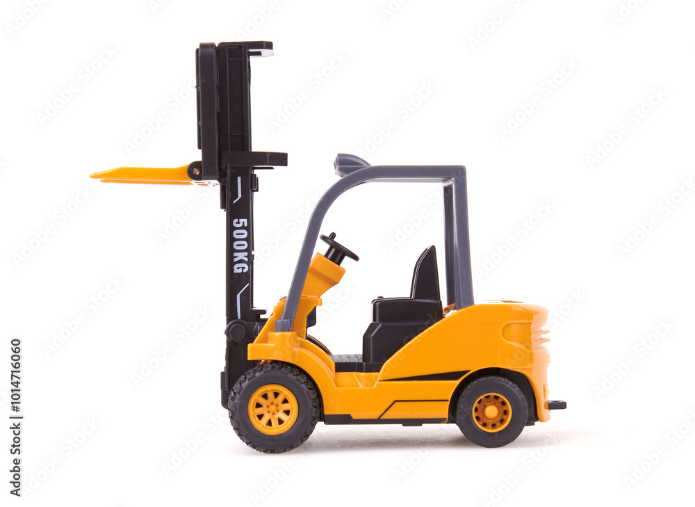 Forklift loader, stacker truck, isolate on white Forklift loader, stacker truck, isolate on white