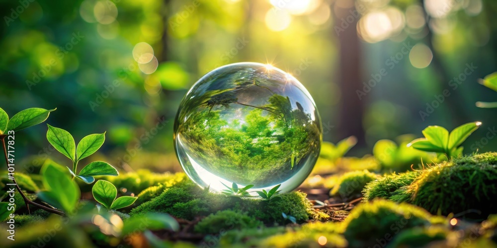 Magical crystal ball nestled in green leaves, crystal ball, magical, green leaves, mystic, enchanting, fortune telling Magical crystal ball nestled in green leaves, crystal ball, magical, green leaves, mystic, enchanting, fortune telling