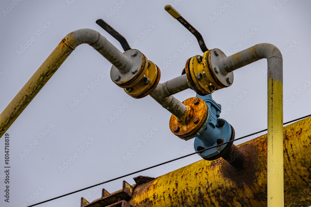 Rusty, leaky central heating system, cracked pipes Rusty, leaky central heating system, cracked pipes