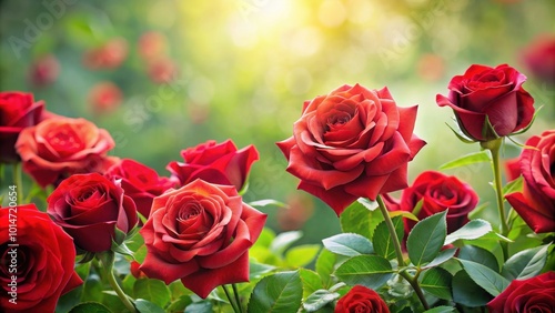 Gorgeous red roses blooming in full splendor, red, roses, flowers, beautiful, captivating, beauty, romantic, love, petals