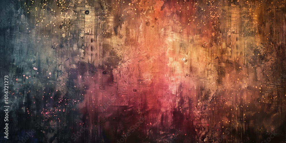 Fototapeta premium A vibrant abstract painting featuring a blend of colors and textured brush strokes, creating a dynamic and artistic background.